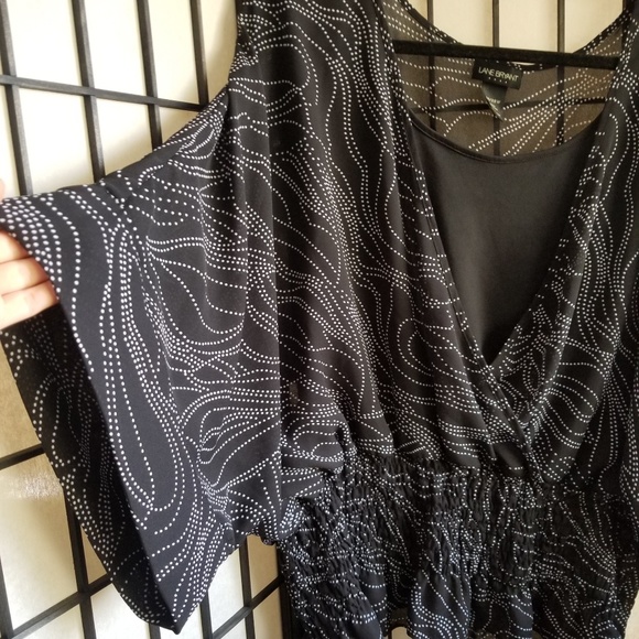 Lane Bryant black and white blouse - Picture 4 of 8